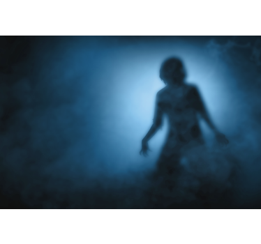 Tapisserie murale silhouette de zombie - TenStickers