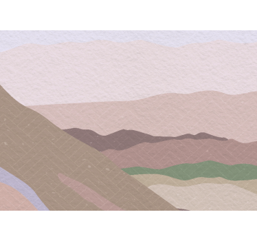 Papier peint panoramique montagnes minimalistes - TenStickers