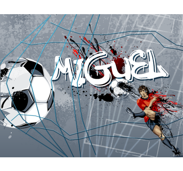 Tapisserie murale chambre ado but de joueur de football - TenStickers