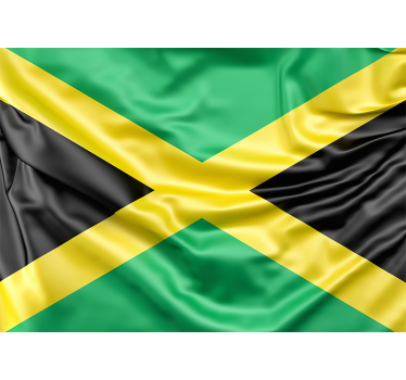 Tapisserie murale villes et de pays drapeau jamaïcain - TenStickers