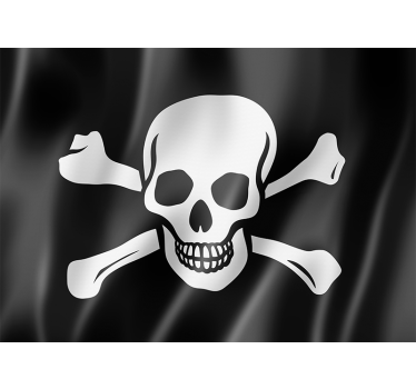 Tapisserie chambre drapeau pirate - TenStickers