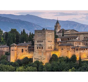 Tapisserie villes et pays panorama de forteresse historique - TenStickers