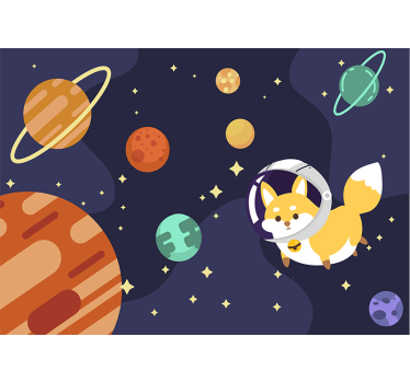 Tapisserie chambre enfant exploration de l'espace - TenStickers