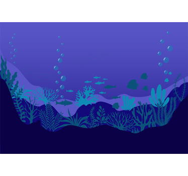 Tapisserie chambre enfant la vie sous-marine - TenStickers