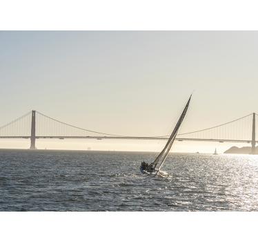 Tapisserie villes et pays pont de la baie pour voiliers - TenStickers