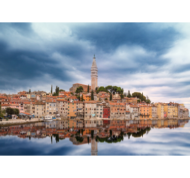 Tapisserie villes et pays ville côtière historique - TenStickers