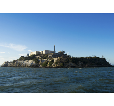 Tapisserie villes et pays vue sur l'île d'alcatraz - TenStickers