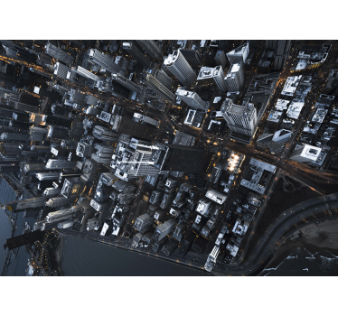 Tapisserie villes et pays vue urbaine panoramique - TenStickers