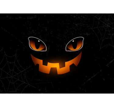 Tapisserie halloween yeux de citrouille effrayants - TenStickers