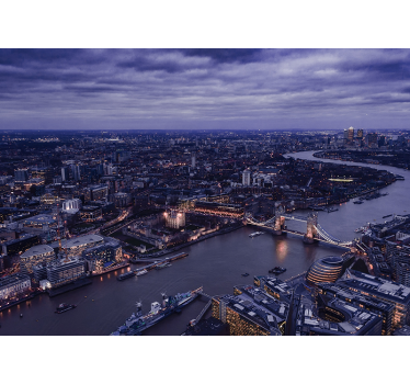 Tapisserie londres paysage nocturne de londres - TenStickers