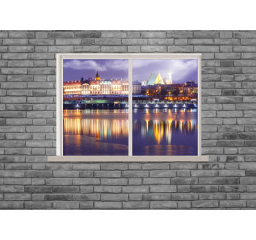 Tapisserie villes et pays illumination nocturne urbaine - TenStickers