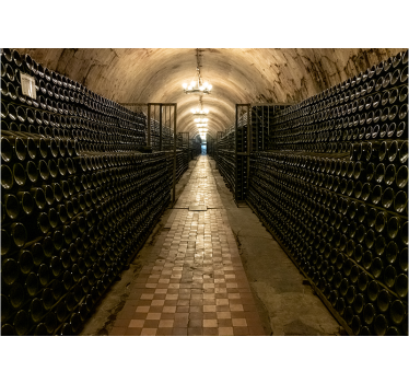 Tapisserie villes et pays allée de cave à vin - TenStickers