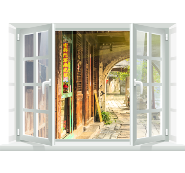 Tapisserie villes et pays scène de ruelle charmante - TenStickers