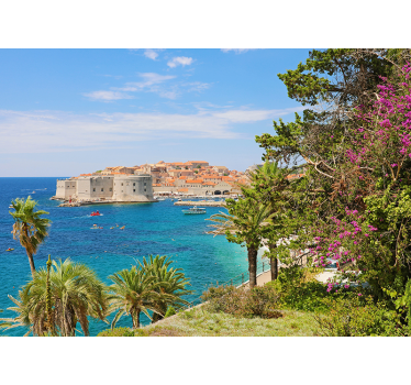 Tapisserie murale vue sur Split en Croatie - TenStickers