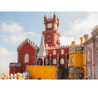 Tapisserie villes et pays tour rouge historique - TenStickers