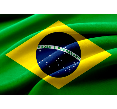 Tapisserie villes et pays design drapeau brésilien - TenStickers