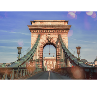 Tapisserie villes et pays vue du pont des chaînes - TenStickers