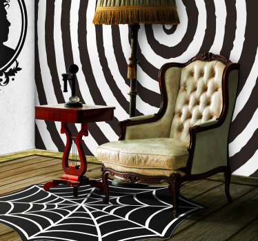 Tapisserie panoramique blanc et noir en forme de spirale - TenStickers