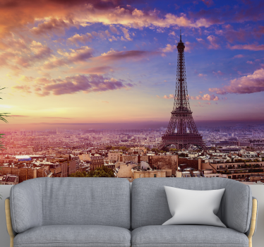 Mur de paris vue par air city - TenStickers