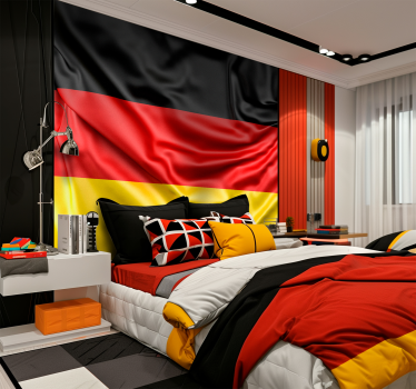 Tapisserie murale villes et de pays drapeau allemand - TenStickers