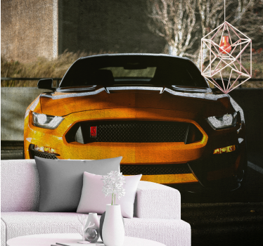 Papier peint mural voiture Jaune moderne - TenStickers