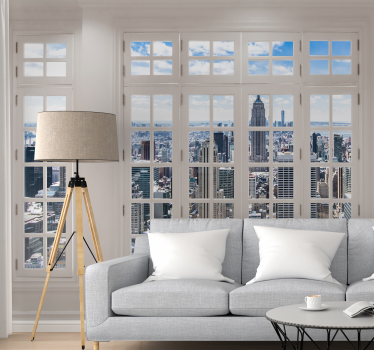 Tapisserie 3d d'horizon de New York city - TenStickers