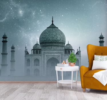 Tapisserie autres villes et de pays taj mahal nocturne - TenStickers