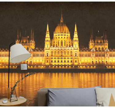 Tapisserie autres villes et de pays vue nocturne de budapest - TenStickers