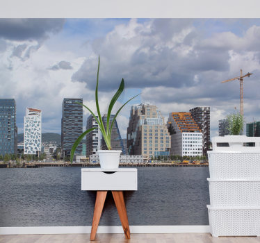 Tapisserie autres villes et de pays vue urbaine moderne - TenStickers