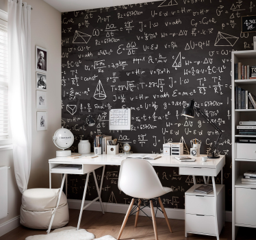 Tapisserie chambre ado modèle de tableau de mathématiques - TenStickers