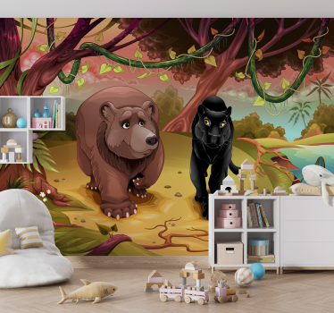 Tapisserie chambre enfant une faune enchantée - TenStickers