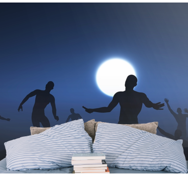 Tapisserie murale zombies dans le brouillard - TenStickers