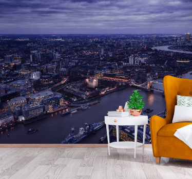 Tapisserie londres paysage nocturne de londres - TenStickers