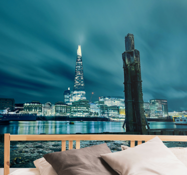 Tapisserie londres tour shard de nuit - TenStickers