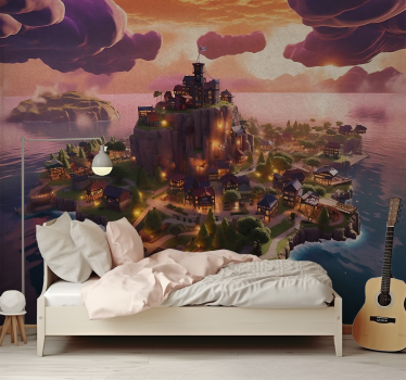 Tapisserie murale chambre ado monde d'aventures - TenStickers