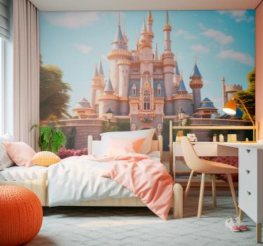 Tapisserie murale fantaisie château de princesse - TenStickers