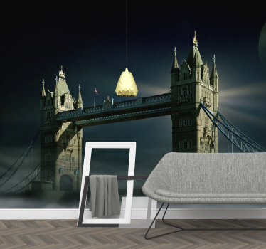 Tapisserie murale Londres pont de nuit - TenStickers