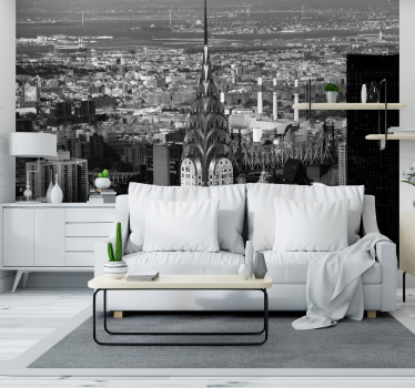 Tapisserie murale New York paysage urbain chic - TenStickers