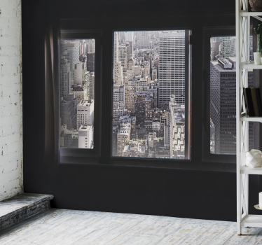 Tapisserie murale New York vue d'une fenêtre  - TenStickers