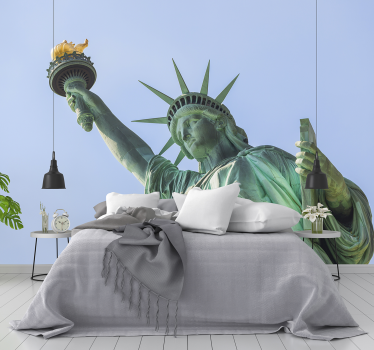 Tapisserie new york gros plan de la statue de la liberté - TenStickers