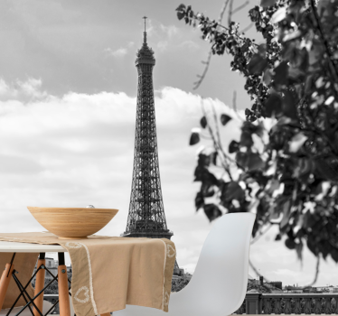 Tapisserie paris paysage urbain de la tour eiffel - TenStickers