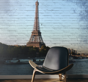 Tapisserie paris vue perspective de la tour eiffel - TenStickers