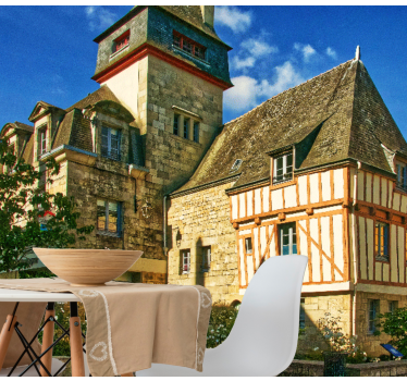 Tapisserie villes et pays architecture française historique - TenStickers