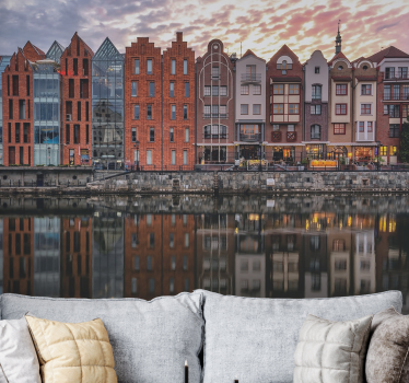 Tapisserie villes et pays architecture historique waterfront - TenStickers