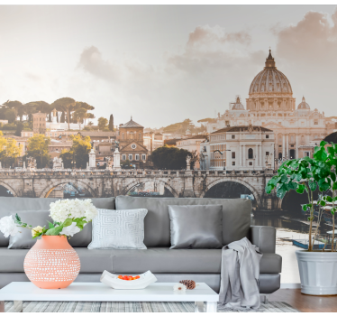 Tapisserie villes et pays architecture romaine historique - TenStickers