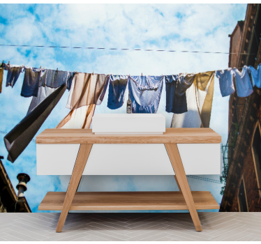 Tapisserie villes et pays brise de corde à linge - TenStickers