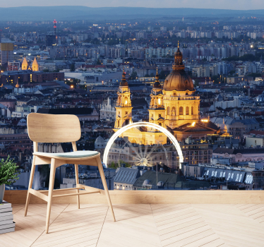 Tapisserie villes et pays budapest la nuit historique - TenStickers