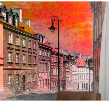Tapisserie villes et pays charmante rue européenne - TenStickers