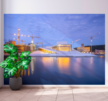 Tapisserie villes et pays conception architecturale moderne - TenStickers