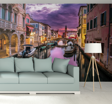 Tapisserie villes et pays coucher de soleil Italie Venise - TenStickers